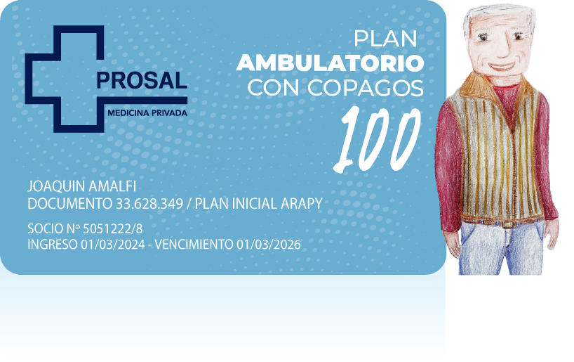 Credencial Plan 100, Ambulatorio con copagos