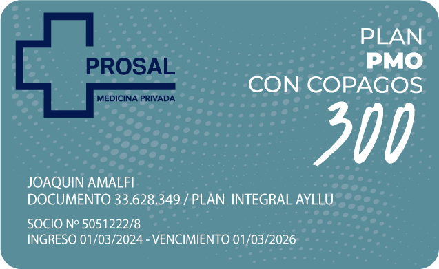Credencial Plan 300, PMO con copagos